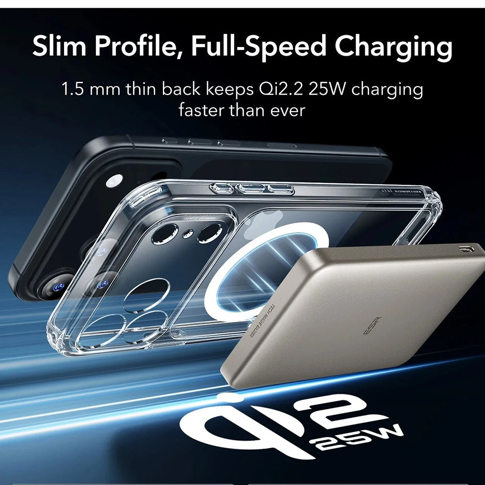 Coque MagSafe pour Apple iPhone 17 Pro Max, ESR, Classic Hybrid, Transparente