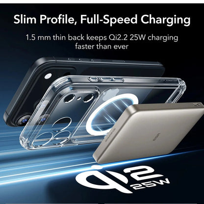 Coque MagSafe pour Apple iPhone 17 Pro Max, ESR, Classic Hybrid, Transparente