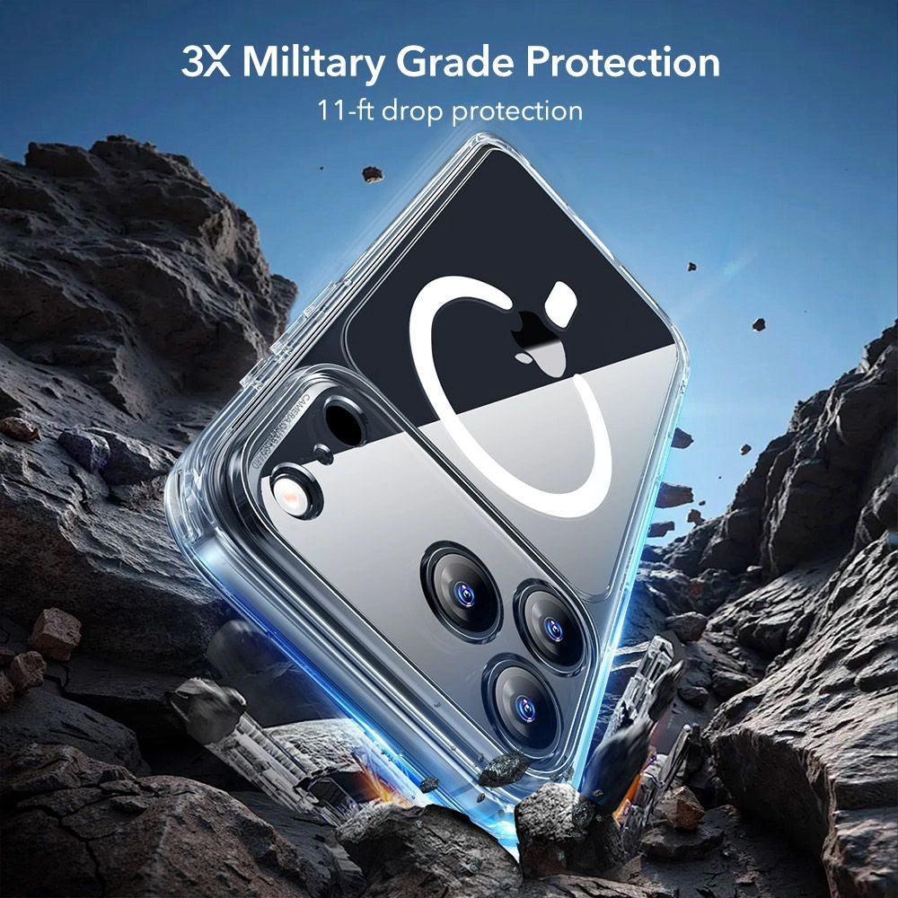 Coque MagSafe pour Apple iPhone 17 Pro Max, ESR, Classic Hybrid avec Protecteur d'Écran, Transparente