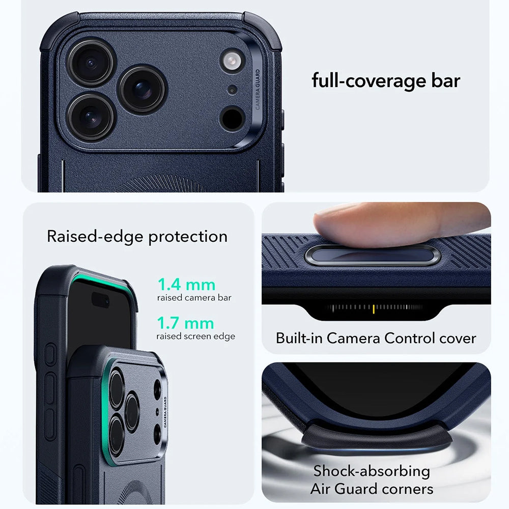 Étui MagSafe pour Apple iPhone 17 Pro Max, ESR, Cyber, Bleu