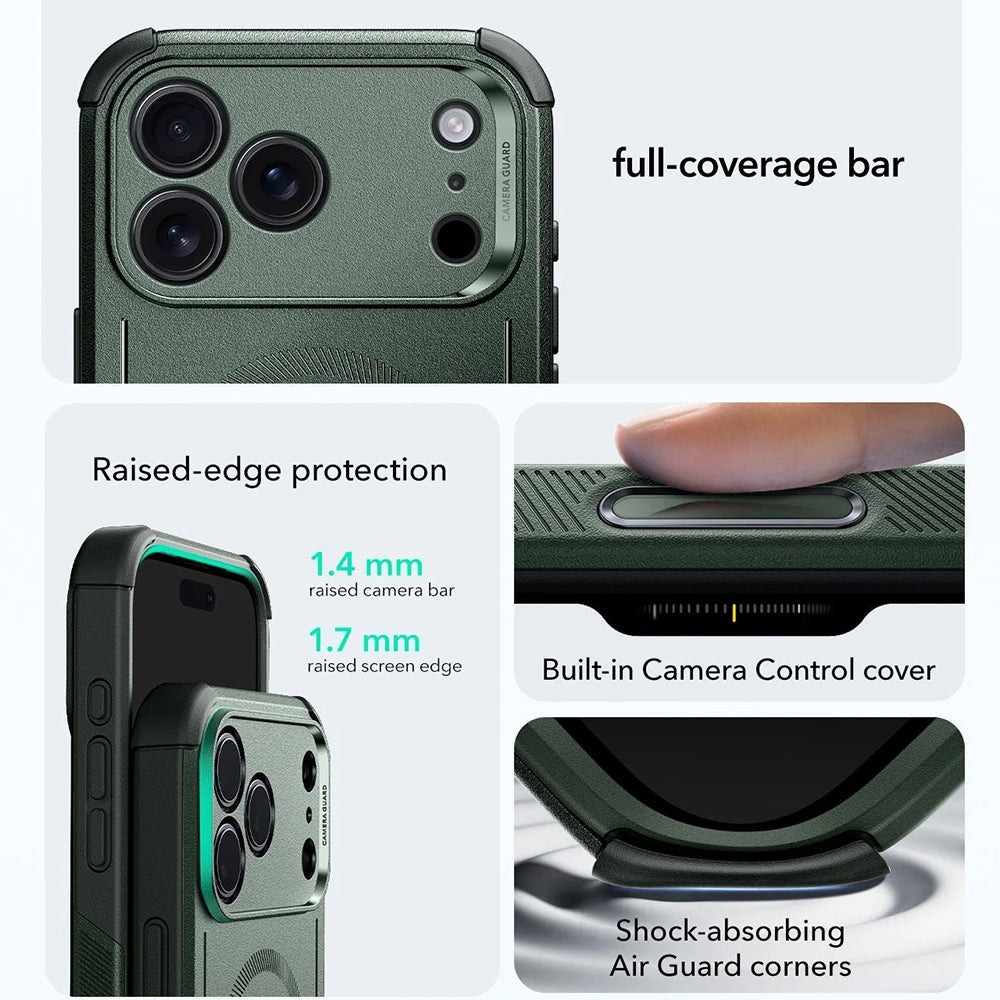 Coque MagSafe pour Apple iPhone 17 Pro Max, ESR, Cyber, Vert