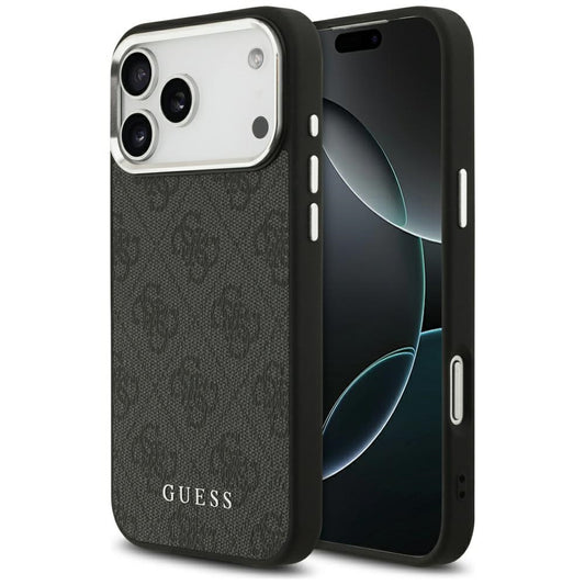 Coque MagSafe pour Apple iPhone 17 Pro Max, Guess, 4G Classic Logo, Noire