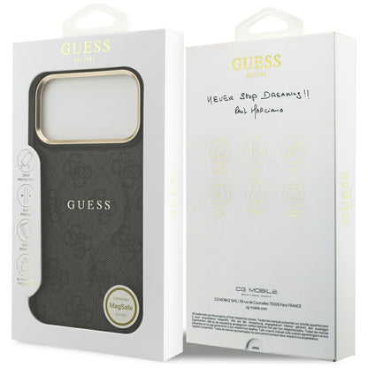 Coque MagSafe pour Apple iPhone 17 Pro Max, Guess, 4G Classic, Noire