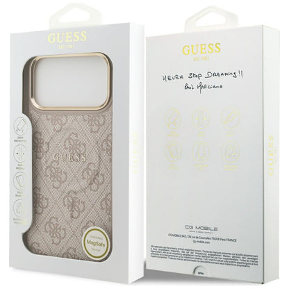 Étui MagSafe pour Apple iPhone 17 Pro Max, Guess, 4G Classic, Rose