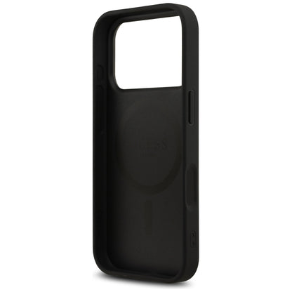 Étui MagSafe pour Apple iPhone 17 Pro Max, Guess, 4G Printed Stripes, Noir