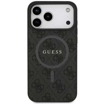 Étui MagSafe pour Apple iPhone 17 Pro Max, Guess, 4G Ring Classic Logo, Noir
