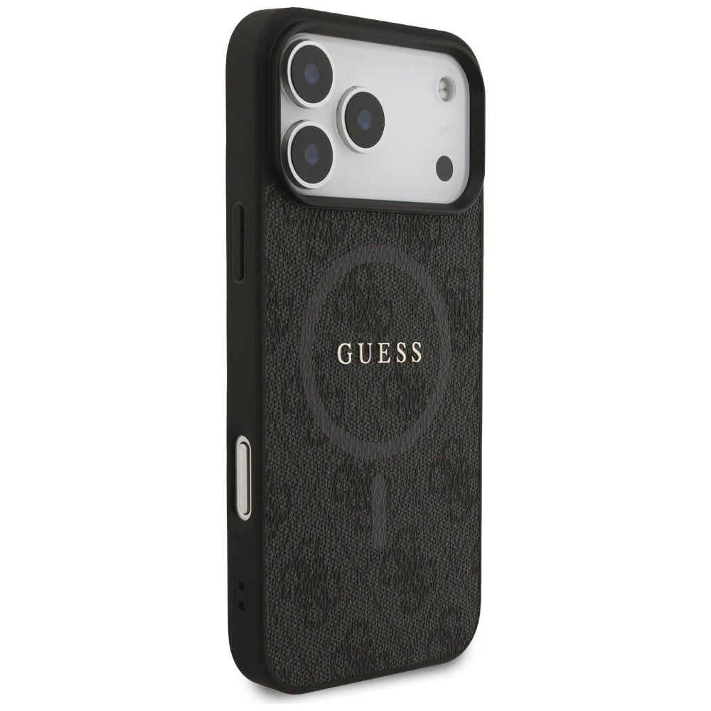 Étui MagSafe pour Apple iPhone 17 Pro Max, Guess, 4G Ring Classic Logo, Noir