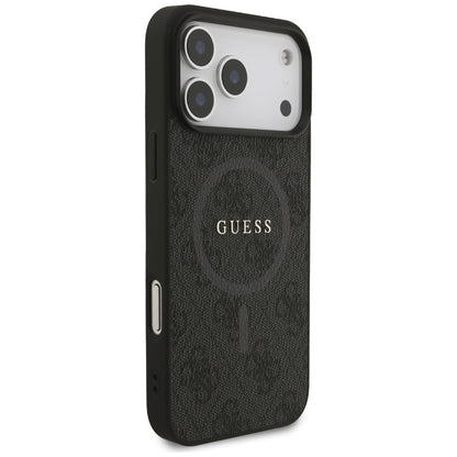 Étui MagSafe pour Apple iPhone 17 Pro Max, Guess, 4G Ring Classic Logo, Noir
