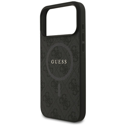 Étui MagSafe pour Apple iPhone 17 Pro Max, Guess, 4G Ring Classic Logo, Noir