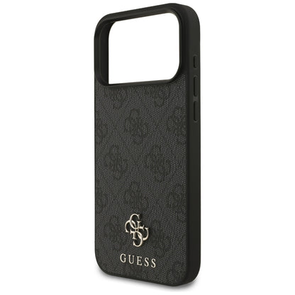 Étui MagSafe pour Apple iPhone 17 Pro Max, Guess, 4G Small and Classic Logo, Noir