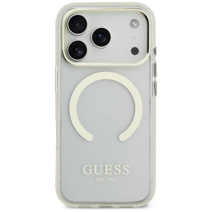 MagSafe Case for Apple iPhone 17 Pro Max, Guess, Metal Outline, Gold