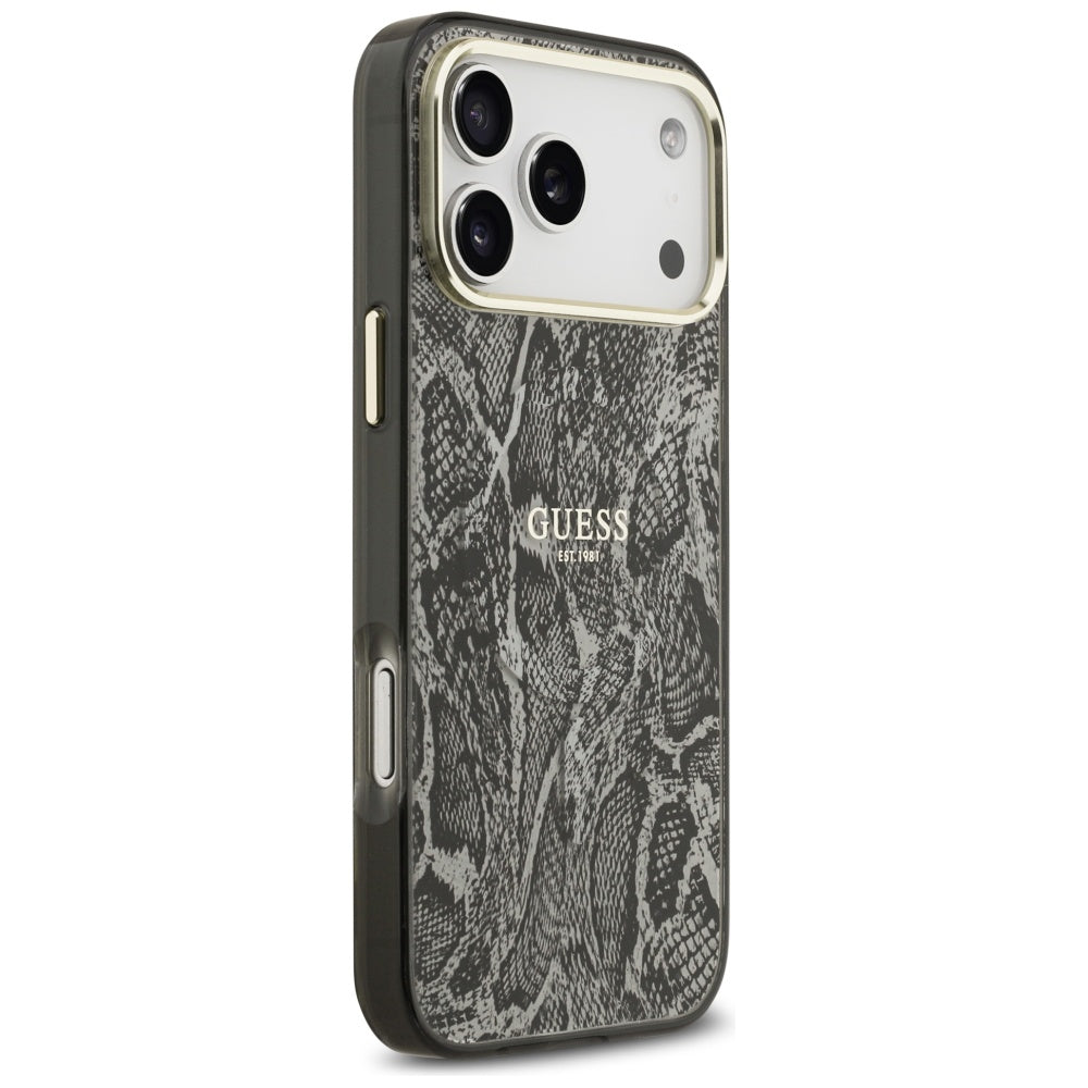 MagSafe Case for Apple iPhone 17 Pro Max, Guess, Python Pattern, Black