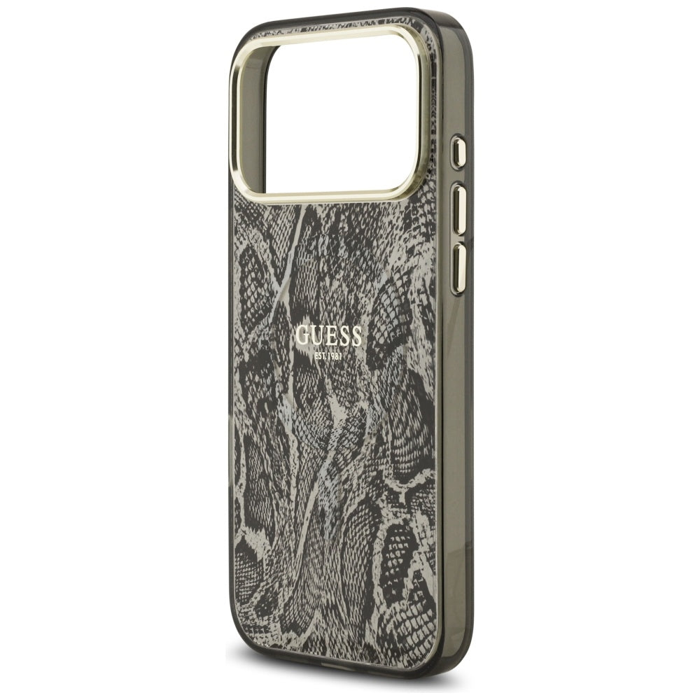 MagSafe Case for Apple iPhone 17 Pro Max, Guess, Python Pattern, Black