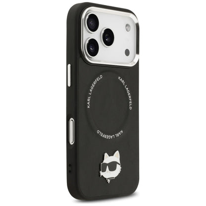 MagSafe Case for Apple iPhone 17 Pro Max, Karl Lagerfeld, Choupette Pin, Black