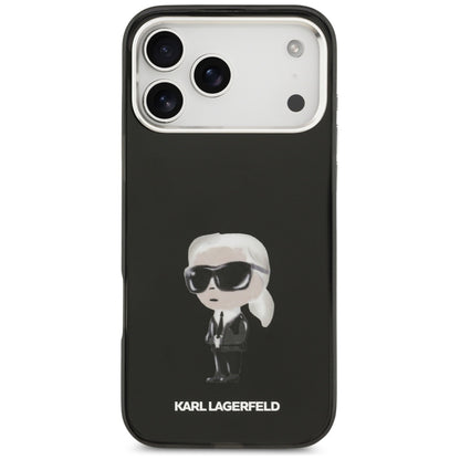 MagSafe Case for Apple iPhone 17 Pro Max, Karl Lagerfeld, IML Aquarelle Karl Ikonik, Black