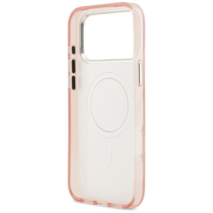 Étui MagSafe pour Apple iPhone 17 Pro Max, Karl Lagerfeld, IML Aquarelle Logo Choupette, Rose