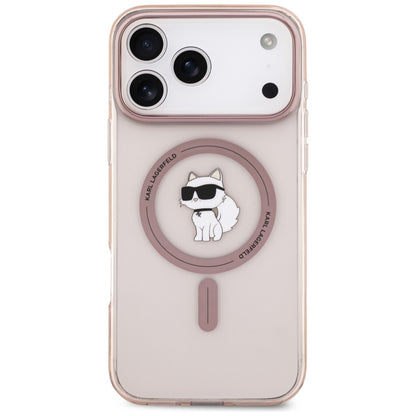 Coque MagSafe pour Apple iPhone 17 Pro Max, Karl Lagerfeld, IML Choupette, Rose