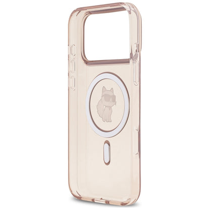 Coque MagSafe pour Apple iPhone 17 Pro Max, Karl Lagerfeld, IML Choupette, Rose