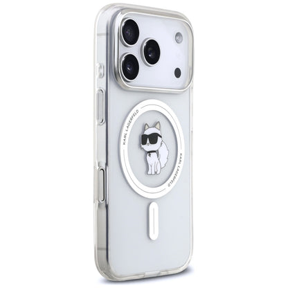 Étui MagSafe pour Apple iPhone 17 Pro Max, Karl Lagerfeld, IML Choupette, Transparent