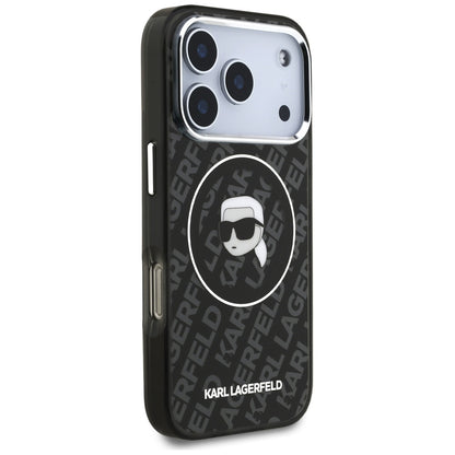 Housse MagSafe pour Apple iPhone 17 Pro Max, Karl Lagerfeld, IML Karl's Head, Noire