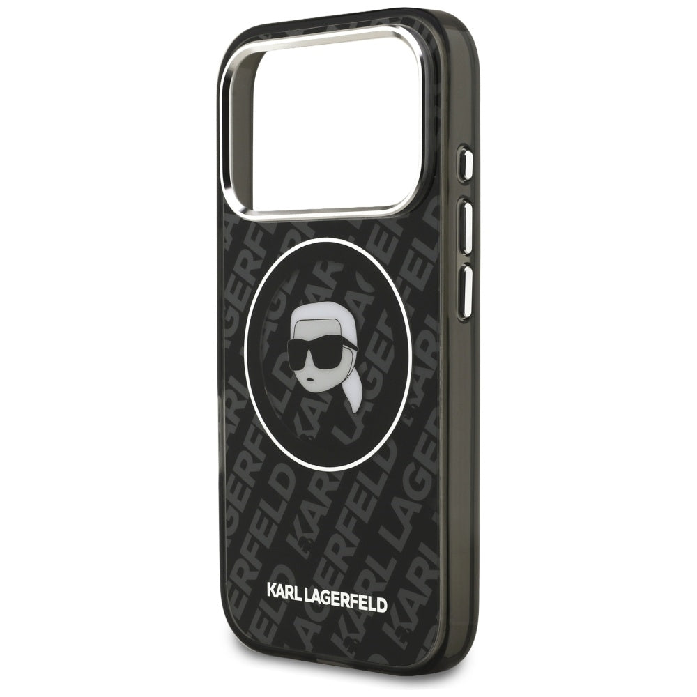 Housse MagSafe pour Apple iPhone 17 Pro Max, Karl Lagerfeld, IML Karl's Head, Noire