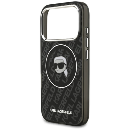 Housse MagSafe pour Apple iPhone 17 Pro Max, Karl Lagerfeld, IML Karl's Head, Noire