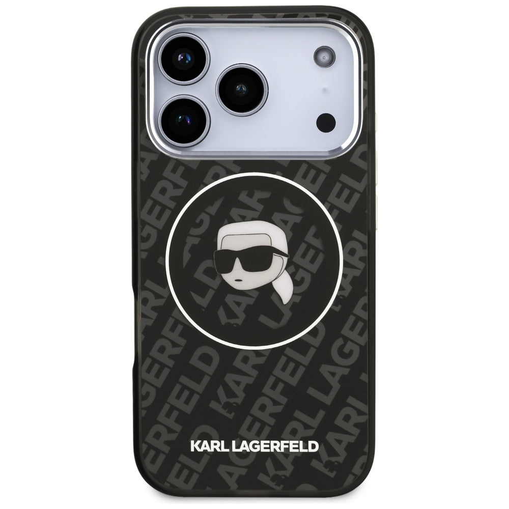Housse MagSafe pour Apple iPhone 17 Pro Max, Karl Lagerfeld, IML Karl's Head, Noire