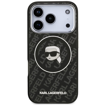 Housse MagSafe pour Apple iPhone 17 Pro Max, Karl Lagerfeld, IML Karl's Head, Noire