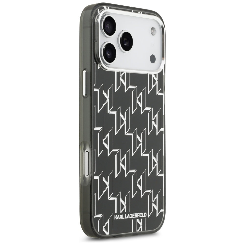 Étui MagSafe pour Apple iPhone 17 Pro Max, Karl Lagerfeld, IML KL Monogram, Noir