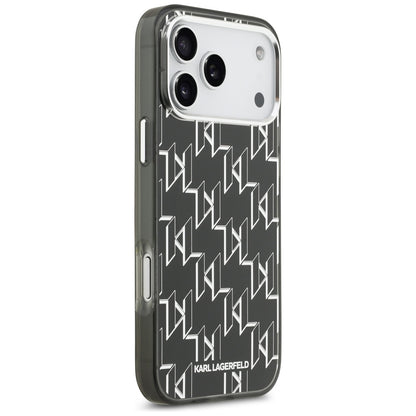 Étui MagSafe pour Apple iPhone 17 Pro Max, Karl Lagerfeld, IML KL Monogram, Noir