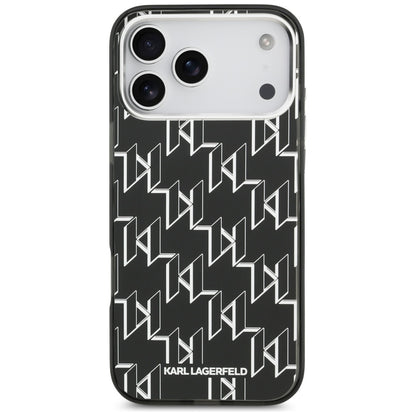 Étui MagSafe pour Apple iPhone 17 Pro Max, Karl Lagerfeld, IML KL Monogram, Noir