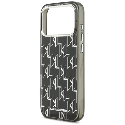Étui MagSafe pour Apple iPhone 17 Pro Max, Karl Lagerfeld, IML KL Monogram, Noir