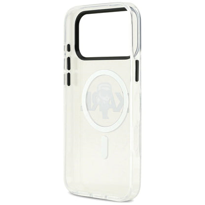 Coque MagSafe pour Apple iPhone 17 Pro Max, Karl Lagerfeld, IML Sketch Logo Karl, Transparente