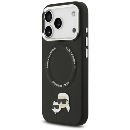 MagSafe Case for Apple iPhone 17 Pro Max, Karl Lagerfeld, Karl & Choupette Pins, Black