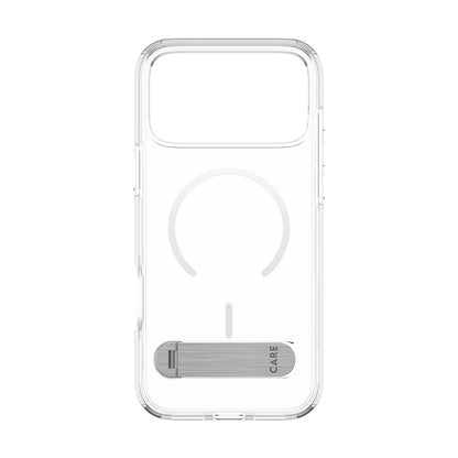 Coque MagSafe pour Apple iPhone 17 Pro Max, PanzerGlass, avec fonction support, Transparente Blanche