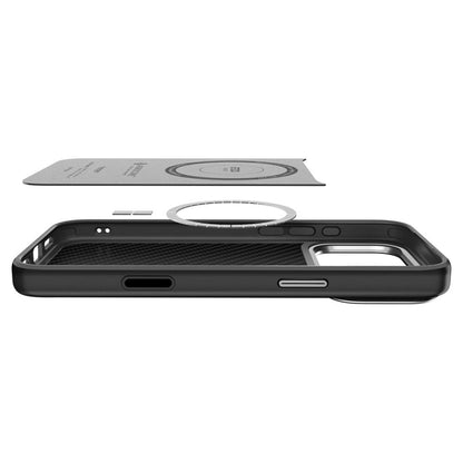 Coque MagSafe pour Apple iPhone 17 Pro Max, Spigen, Enzo Aramid T, Noire Argentée