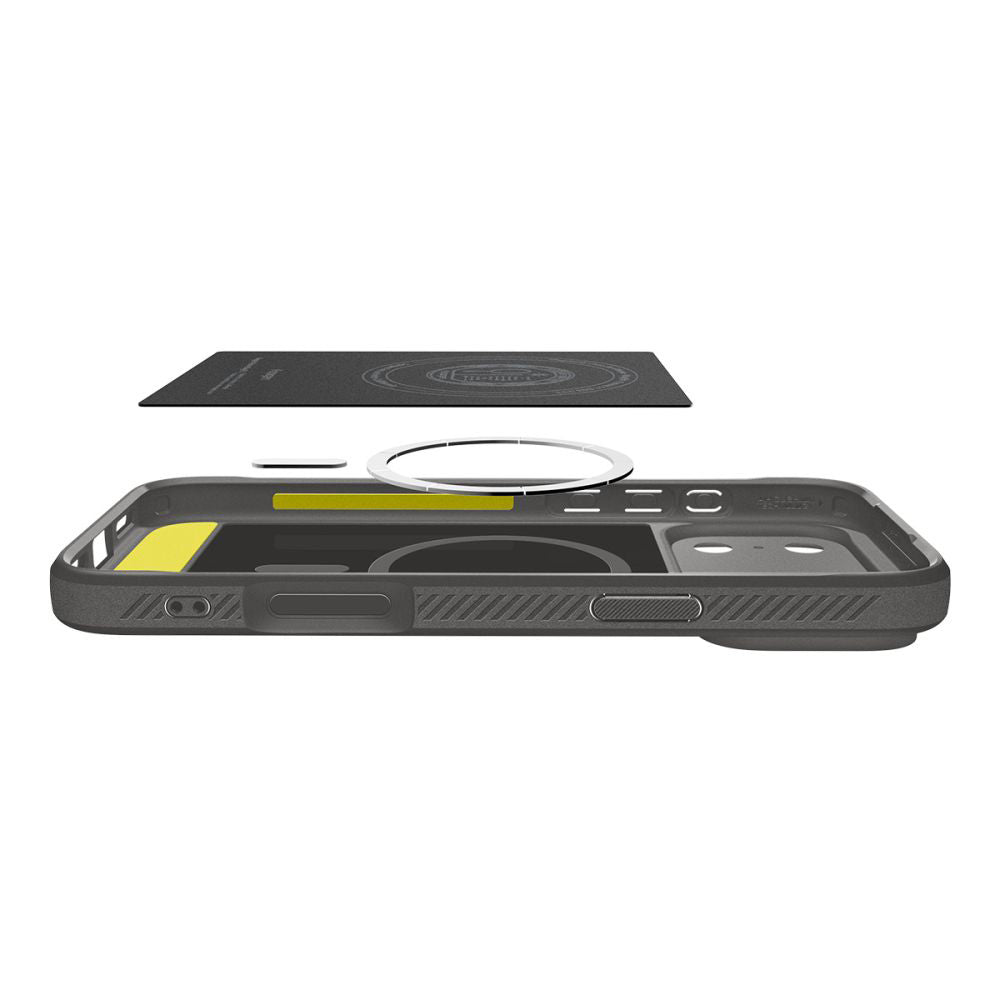 Coque MagSafe pour Apple iPhone 17 Pro Max, Spigen, Rugged Armor, Gris