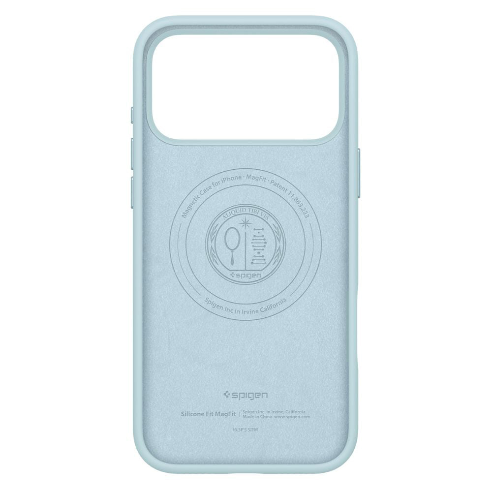 Coque MagSafe pour Apple iPhone 17 Pro Max, Spigen, Silicone Fit, Bleu