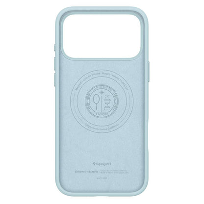 Coque MagSafe pour Apple iPhone 17 Pro Max, Spigen, Silicone Fit, Bleu