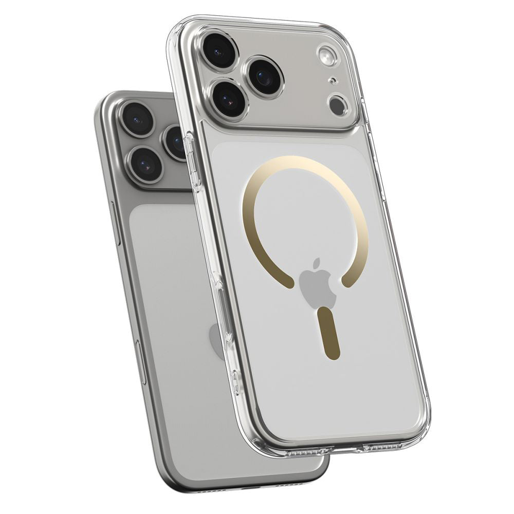 Coque MagSafe pour Apple iPhone 17 Pro Max, Spigen, Ultra Hybrid, Or Transparent