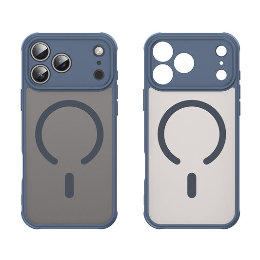 Coque MagSafe pour Apple iPhone 17 Pro Max, Techsuit, HaloFrost II, Bleu Marine