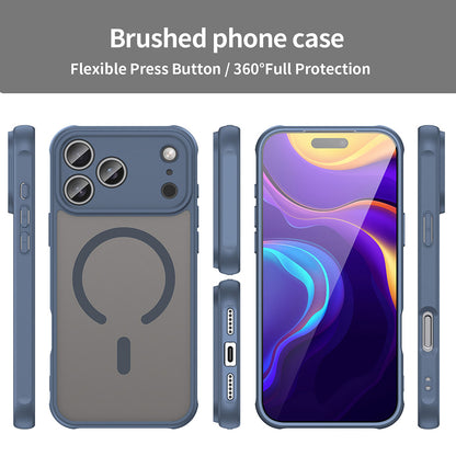 Coque MagSafe pour Apple iPhone 17 Pro Max, Techsuit, HaloFrost II, Bleu Marine