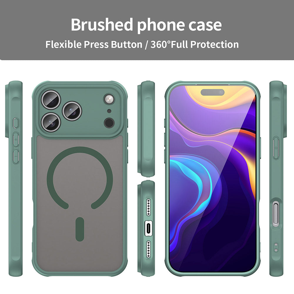 Coque MagSafe pour Apple iPhone 17 Pro Max, Techsuit, HaloFrost II, Vert