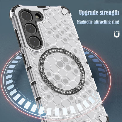 Coque MagSafe pour Apple iPhone 17 Pro Max, Techsuit, HoneyComb Shield, Blanche