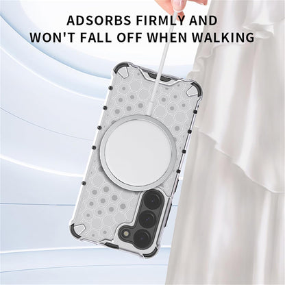 Coque MagSafe pour Apple iPhone 17 Pro Max, Techsuit, HoneyComb Shield, Blanche