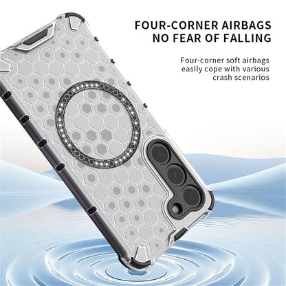Coque MagSafe pour Apple iPhone 17 Pro Max, Techsuit, HoneyComb Shield, Blanche