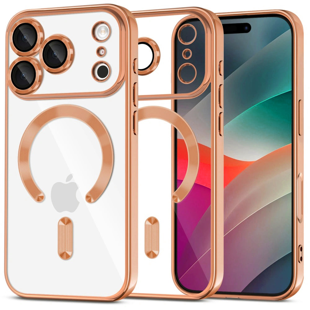 Étui MagSafe pour Apple iPhone 17 Pro Max, Techsuit, Luxury Crystal, Orange