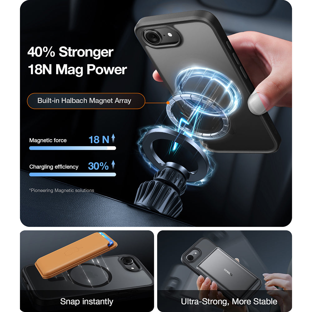 MagSafe Case for Apple iPhone 17 Pro Max, Torras, Guardian, Transparent