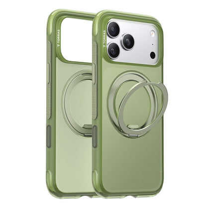 Coque MagSafe pour Apple iPhone 17 Pro Max, Torras, Ostand O3 Air, Vert Satiné
