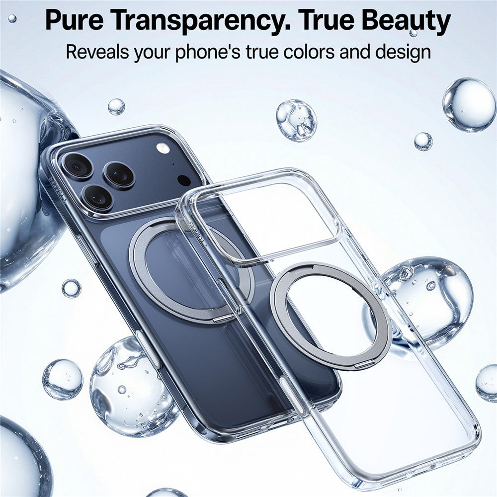 Coque MagSafe pour Apple iPhone 17 Pro Max, Torras, Ostand Pro, Transparente